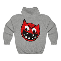 Burning Devil Grey Hooded Sweatshirt